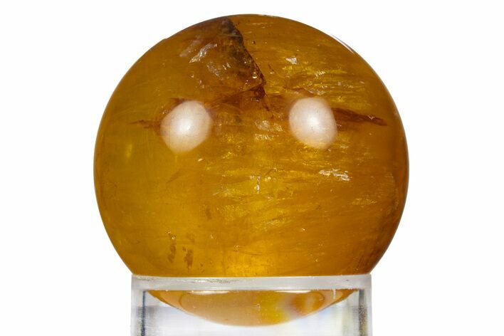 Banded Yellow Fluorite Sphere - China #319784